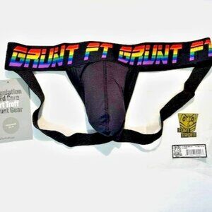 FORT TROFF Size XL Grunt PRIDE Athletic Supporter- Black/PRIDE Colors - Jock